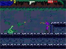 In game image of Phantom 2040 on the Sega Game Gear.